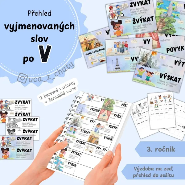 Přehled vyjmenovaných slov po V