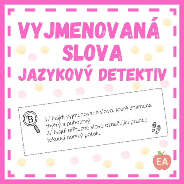 Jazykový detektiv - vyjmenovaná slova
