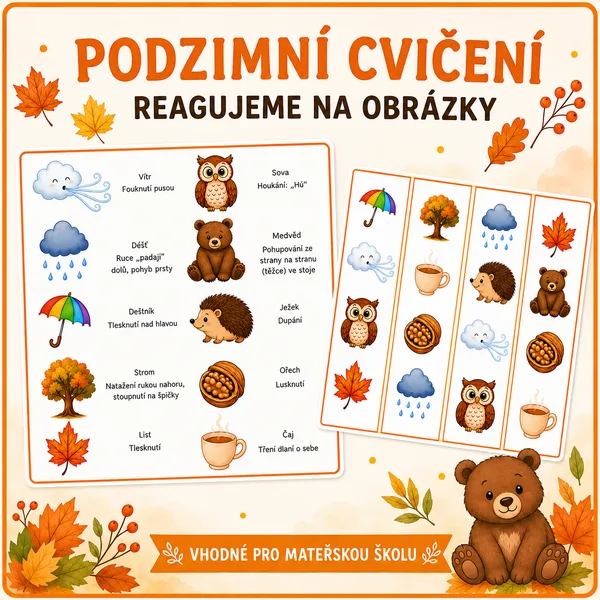 Podzimní cvičení - reagujeme na obrázky