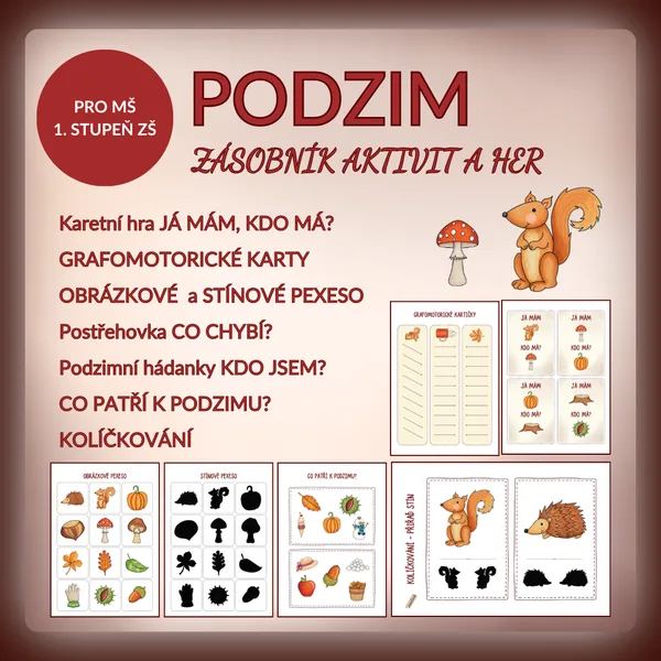 PODZIM - zásobník aktivit pro předškolní děti a mladší školní věk