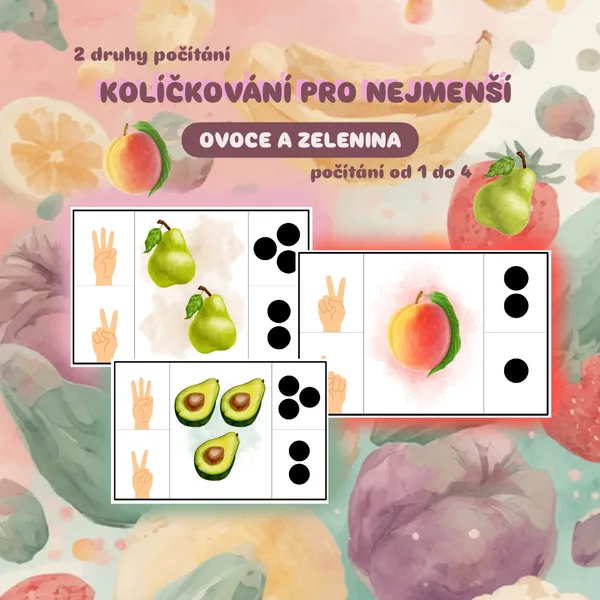 Kolíčkování pro nejmenší - Ovoce a zelenina