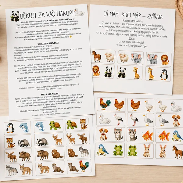 JÁ MÁM, KDO MÁ? – ZVÍŘÁTKA 🐼🐧🦁