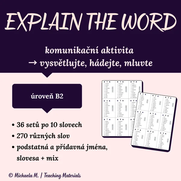 Explain the word B2 - vysvětli slovo
