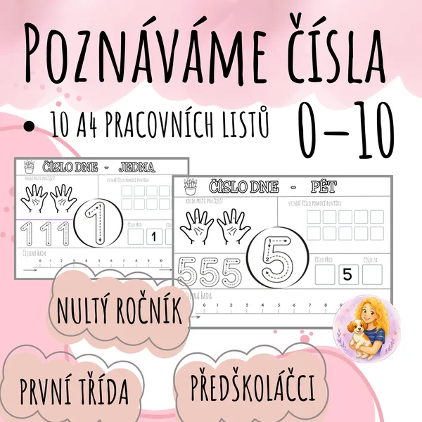 Poznáváme čísla 0–10 | Pracovní listy