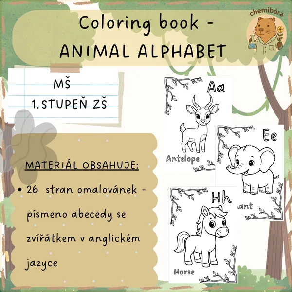 Omalovánky - Animal Alphabet