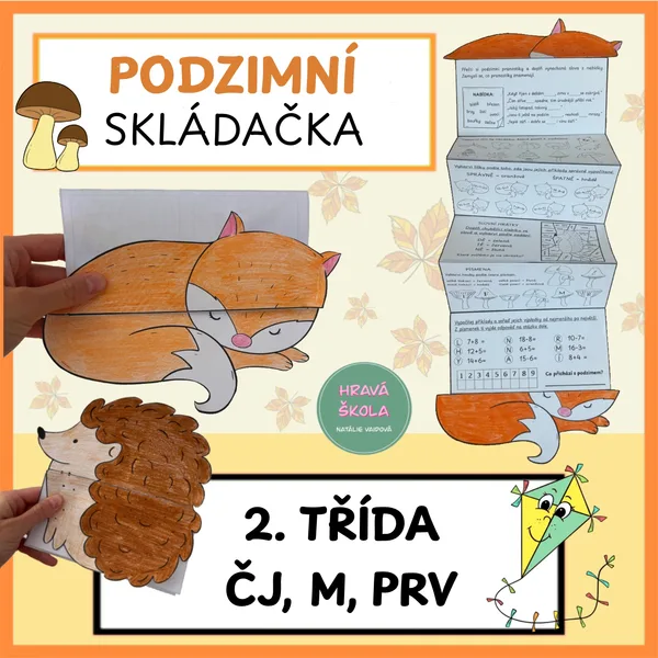 PODZIM - SKLÁDAČKA -2. ROČNÍK- UČIVO ČJ, M, PRV