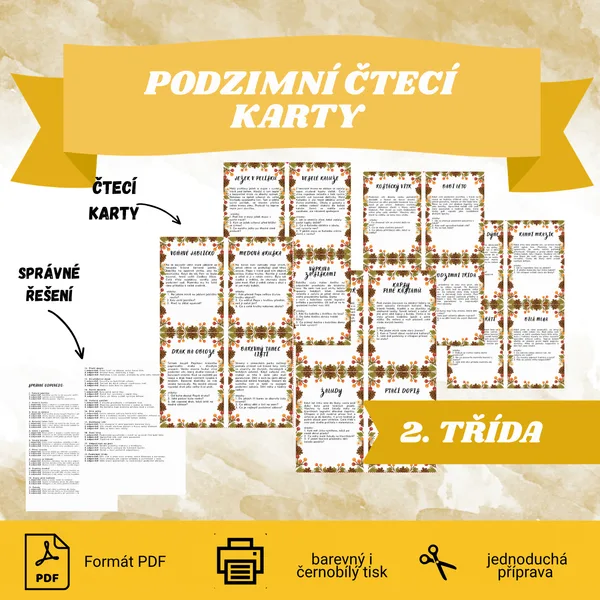 Podzimní čtecí karty