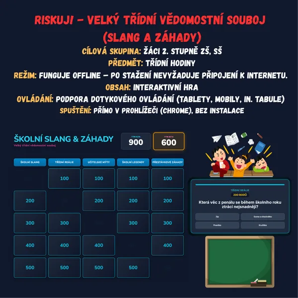 Riskuj! -  Velký třídní vědomostní souboj (Slang a záhady)