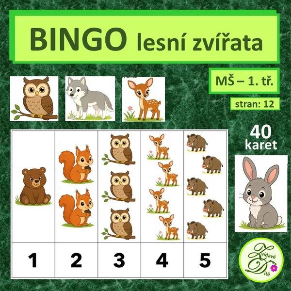 Bingo - lesní zvířátka