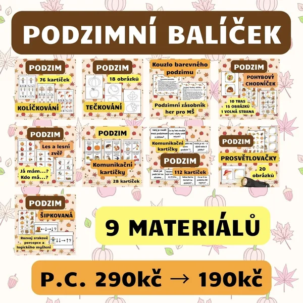 PODZIMNÍ BALÍČEK - 9 materiálů