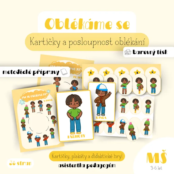 Oblékáme se - kartičky a posloupnost oblékání