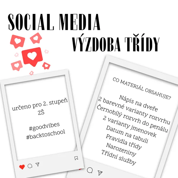 SOCIAL MEDIA VÝZDOBA TŘÍDY