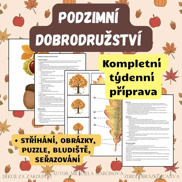 PODZIMNÍ DOBRODRUŽSTVÍ  - Kompletní týdenní příprava