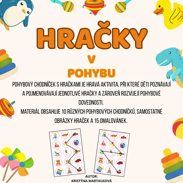 Hračky v pohybu - Pohybový chodníček s hračkami 🧸