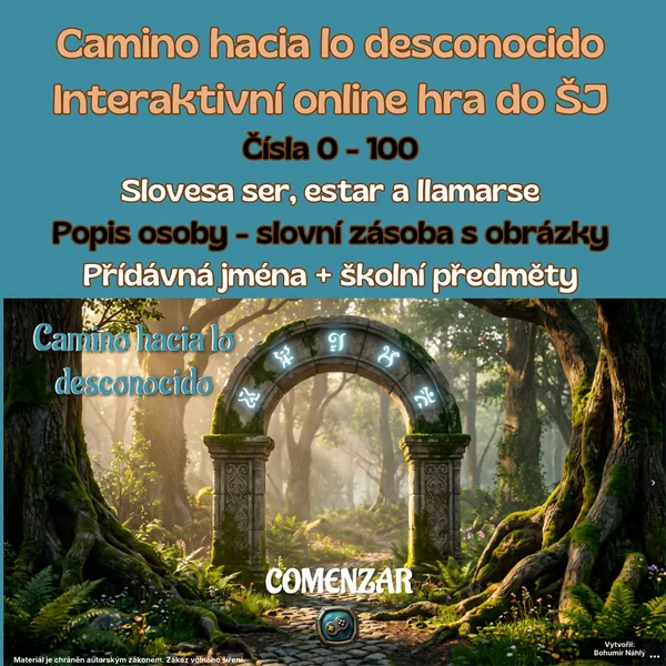 Camino hacia lo desconocido - interaktivní online hra do španělštiny