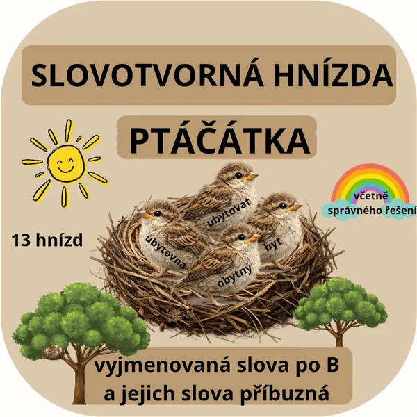 Vyjmenovaná slova po B a jejich slova příbuzná- slovotvorná hnízda