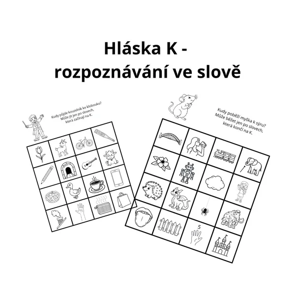 Hláska K - rozpoznávání ve slově