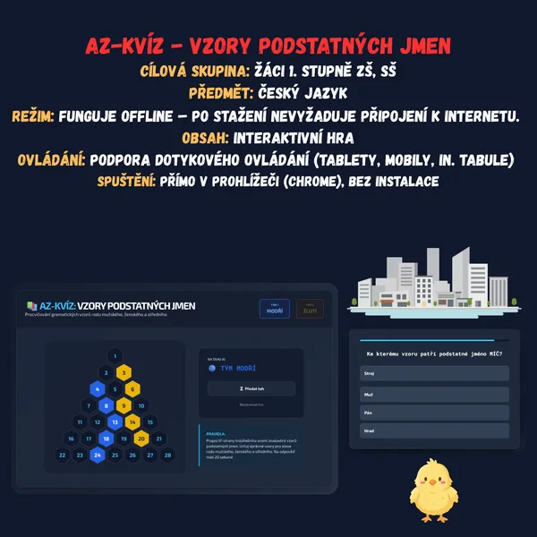 AZ-Kvíz - Vzory podstatných jmen