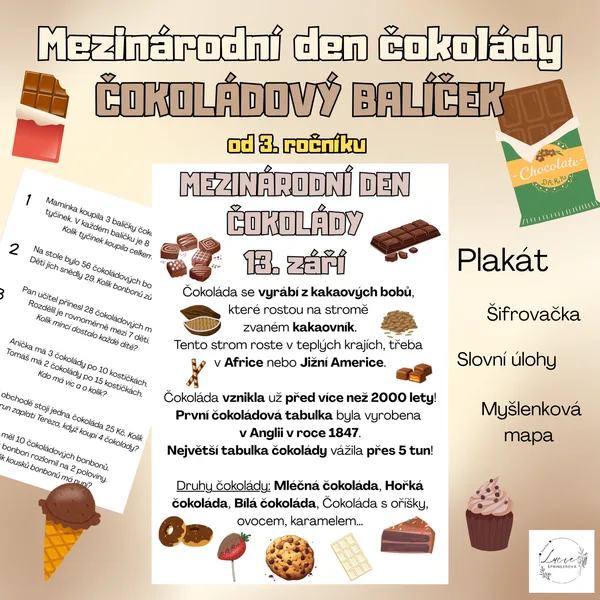 Mezinárodní den čokolády - ČOKOLÁDOVÝ BALÍČEK