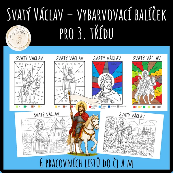 Svatý Václav – vybarvovací balíček pro 3. třídu