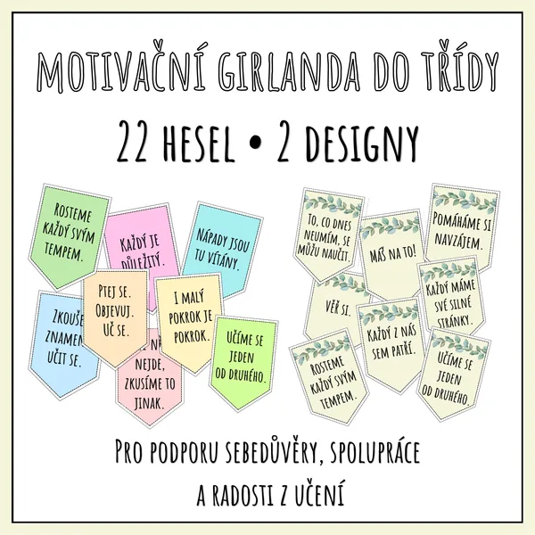 Motivační girlanda do třídy