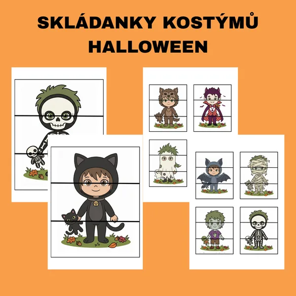 Skládánky kostýmů na Halloween
