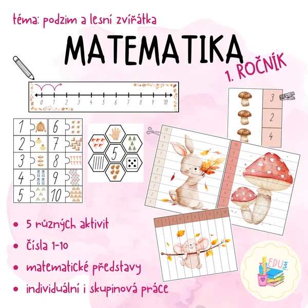 Soubor 5 aktivit do matematiky pro 1. ročník