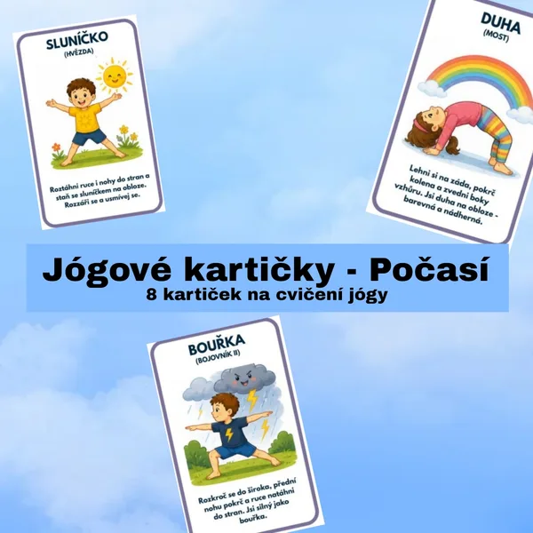 Jógové kartičky - Počasí