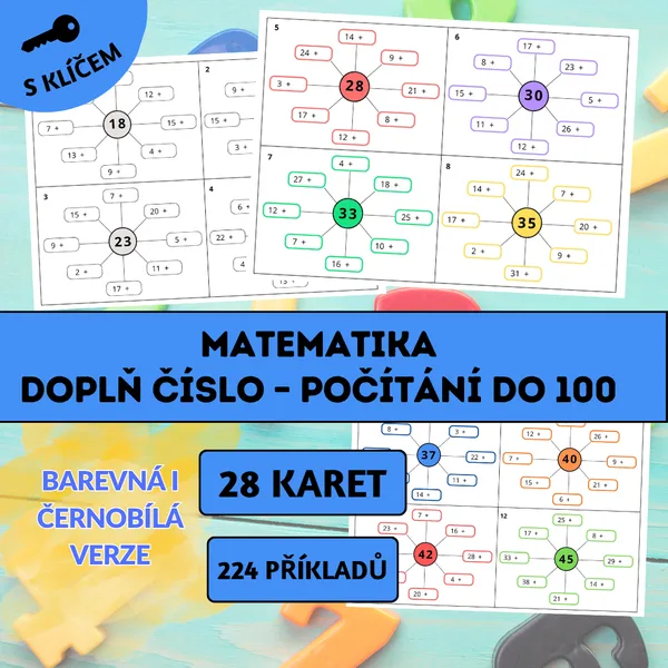 Matematika: Doplň číslo – počítání do 100