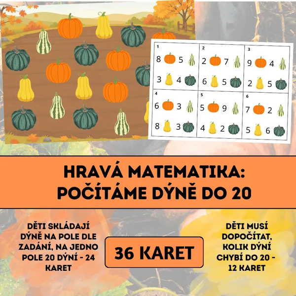 Hravá matematika: Počítáme dýně do 20