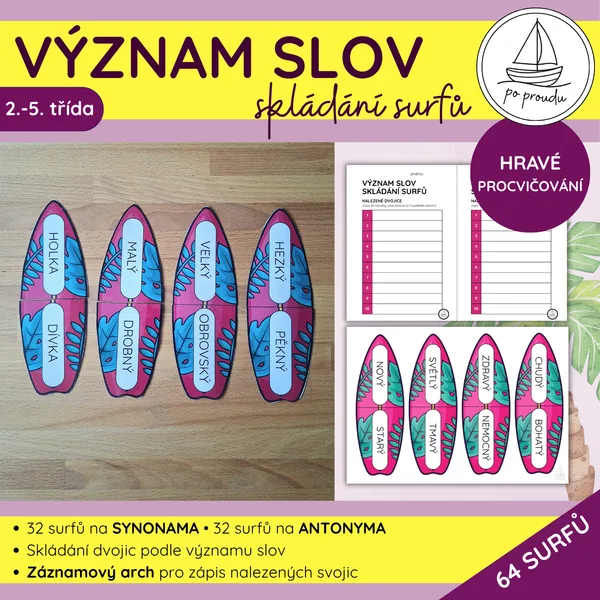 Význam slov | skládání surfů – synonyma a antonyma