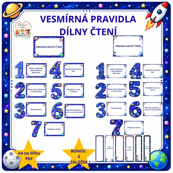Vesmírná pravidla dílny čtení