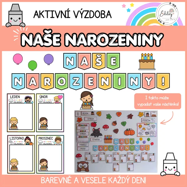 Naše narozeniny – aktivní výzdoba