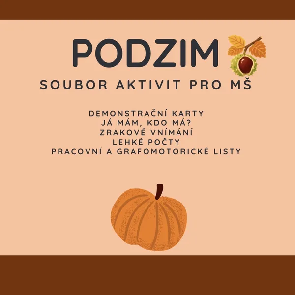 Podzim- soubor aktivit pro MŠ
