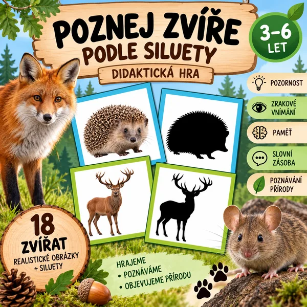 POZNEJ ZVÍŘE PODLE SILUETY
