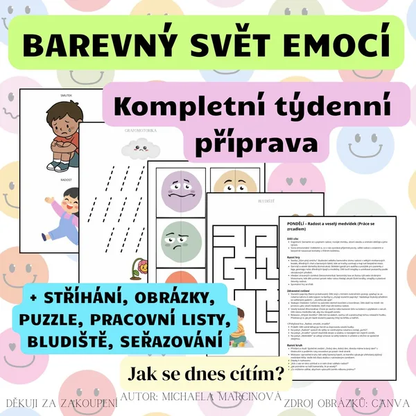 Barevný svět emocí - Kompletní týdenní příprava (EMOCE)