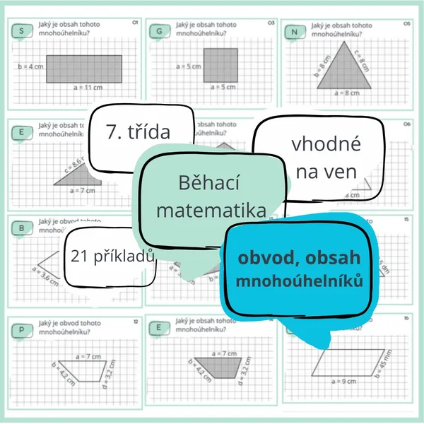 M7 - obvod, obsah mnohoúhelníků - běhací hra