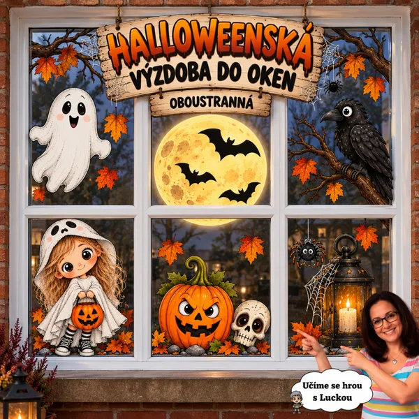 Halloweenská výzdoba do oken