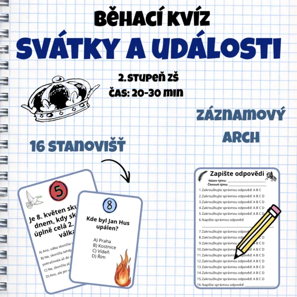 Běhací kvíz - Události, které si připomínáme během roku