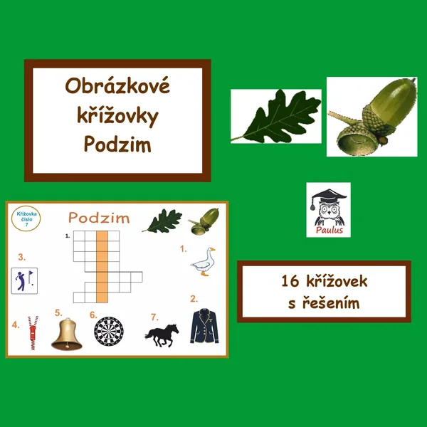 Obrázkové křížovky Podzim
