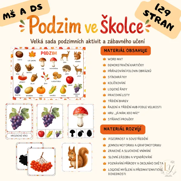Podzim ve školce - velká sada podzimních aktivit a zábavného učení 🍂