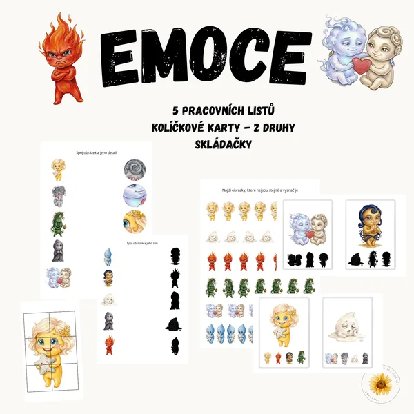 Emoce | pracovní listy, ranní činnosti