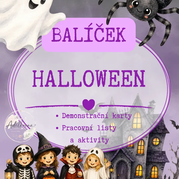 Halloween - demonstrační karty, pracovní listy a aktivity