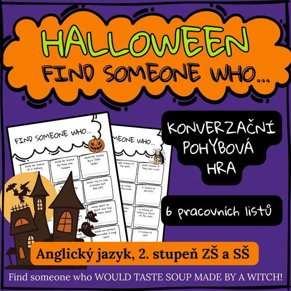 HALLOWEEN Find Someone Who - Speaking & Movement Activity (2. stupeň ZŠ a SŠ)
