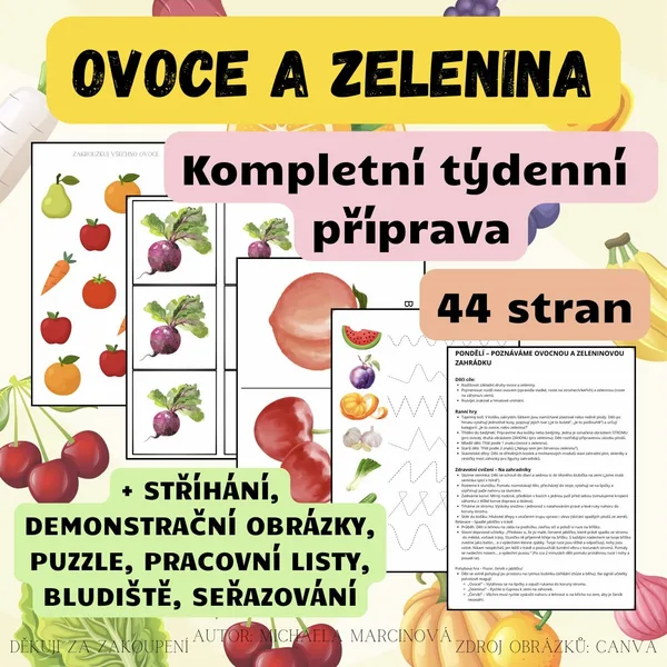 OVOCE A ZELENINA - Kompletní týdenní příprava