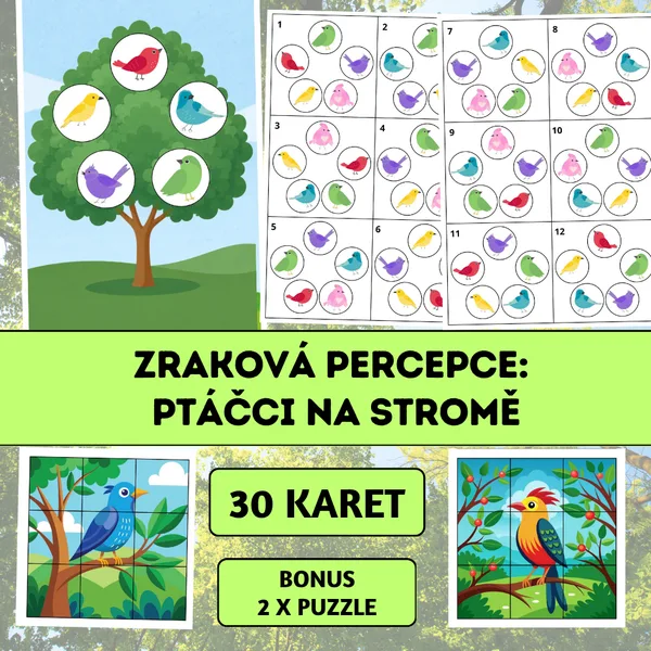 Zraková percepce: Ptáčci na stromě