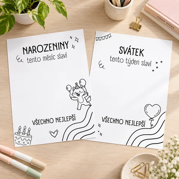 Nástěnka do školky – 10 univerzálních informačních listů