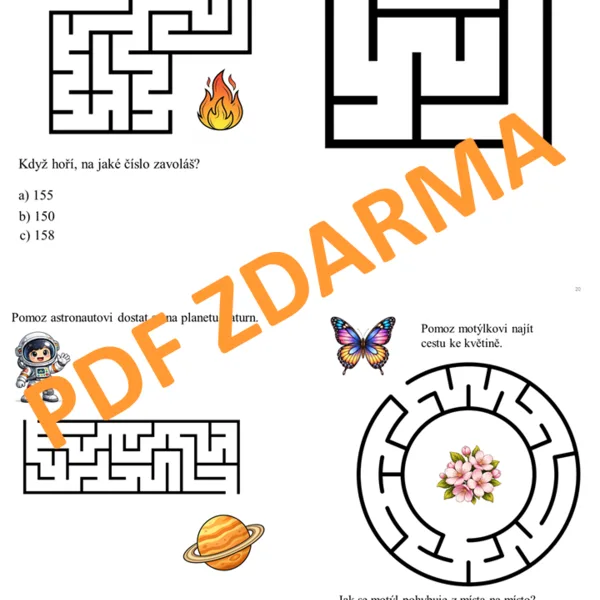 Mini soubor: Obrázkové labyrinty s úkoly