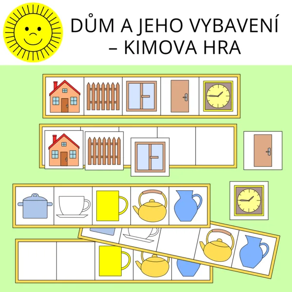 DŮM A JEHO VYBAVENÍ – KIMOVA HRA