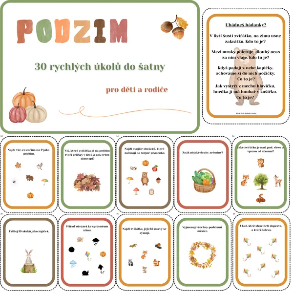 Úkoly do šatny - PODZIM